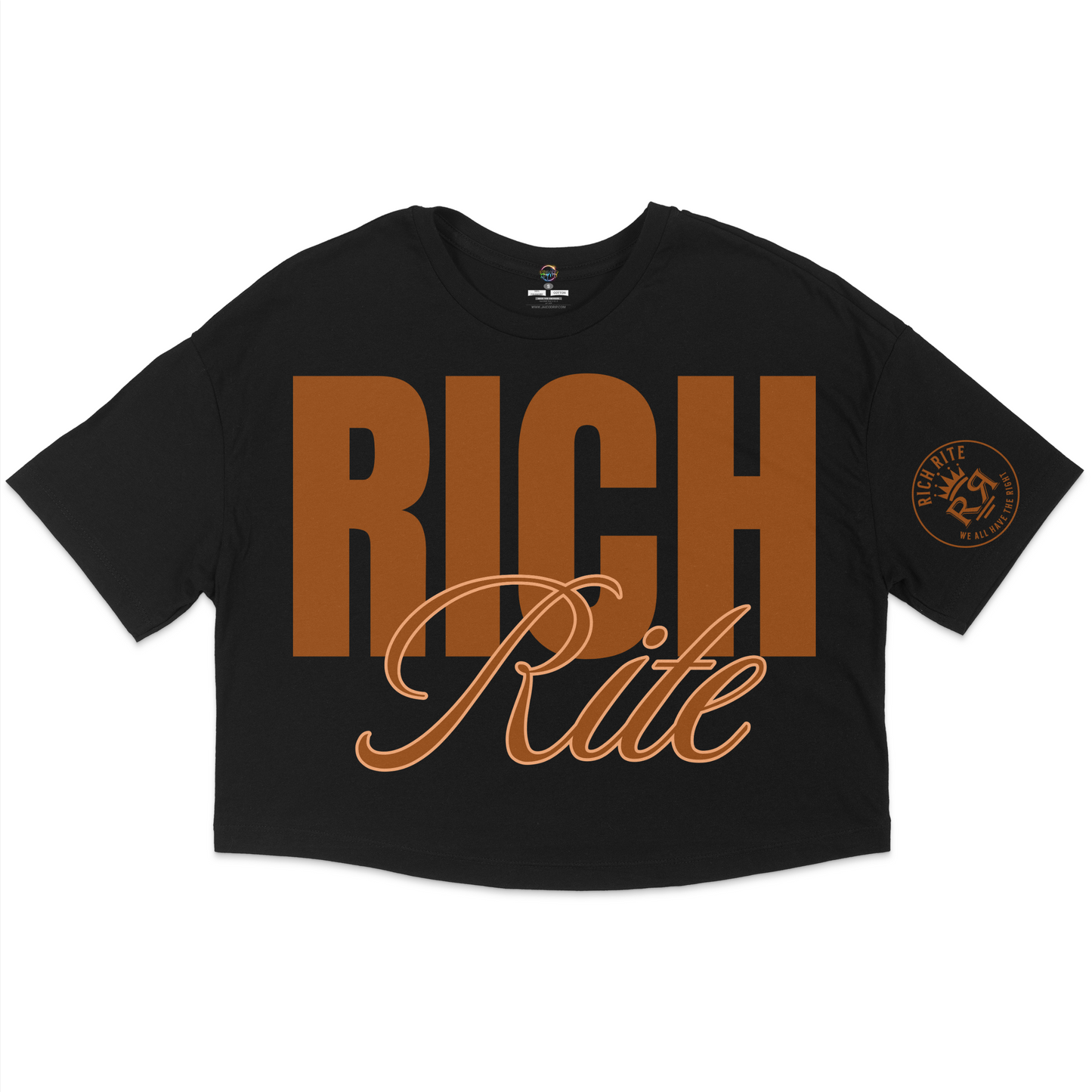 Rich Rite Rich Chocolate Jersey Cropped T-Shirt