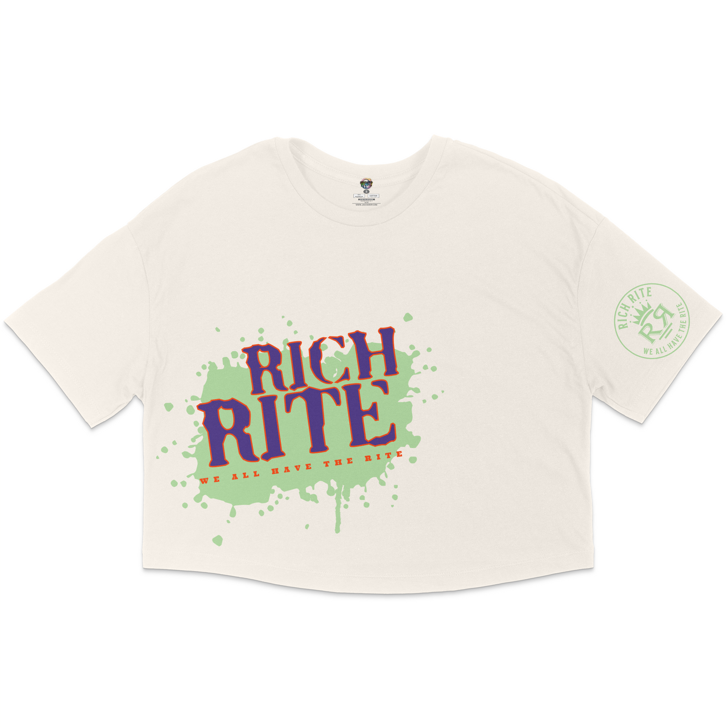 Rich Rite Color Splash Jersey Cropped T-Shirt
