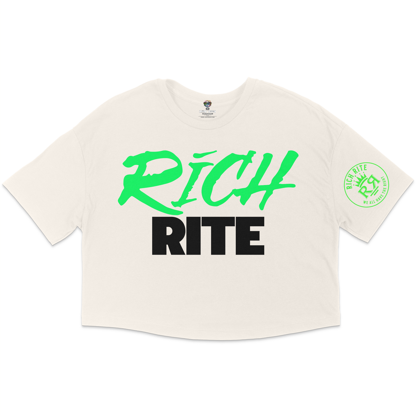 Lime Rich Rite Jersey Cropped T-shirt