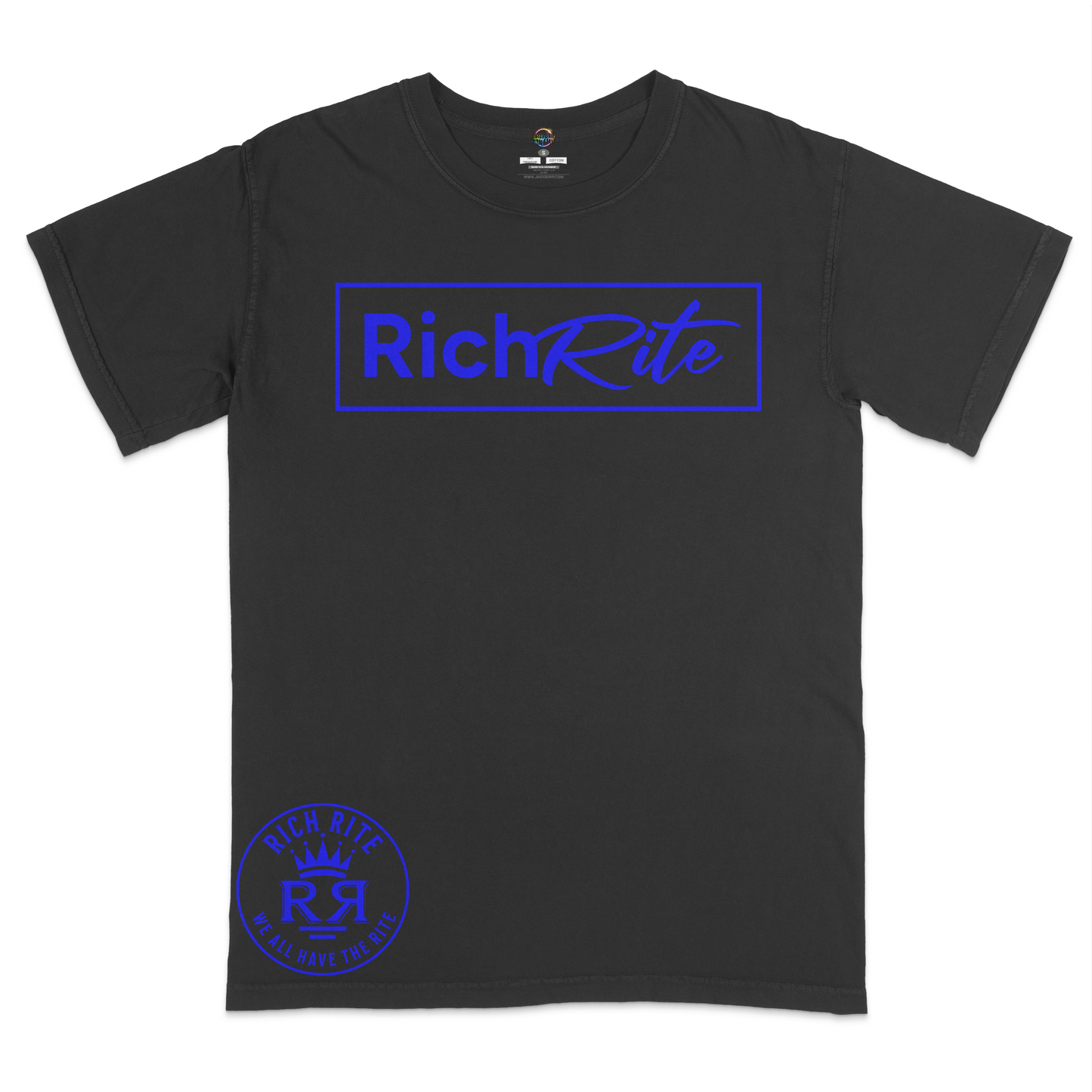 Rich Rite Blue Logo Heavyweight Unisex T-Shirt