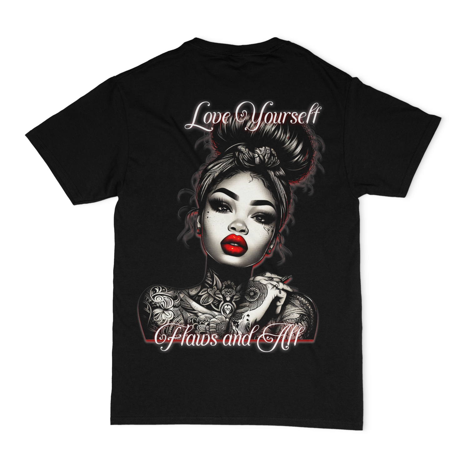 Love Yourself Flaws and All Unisex T-Shirt ( BACK DESIGN)