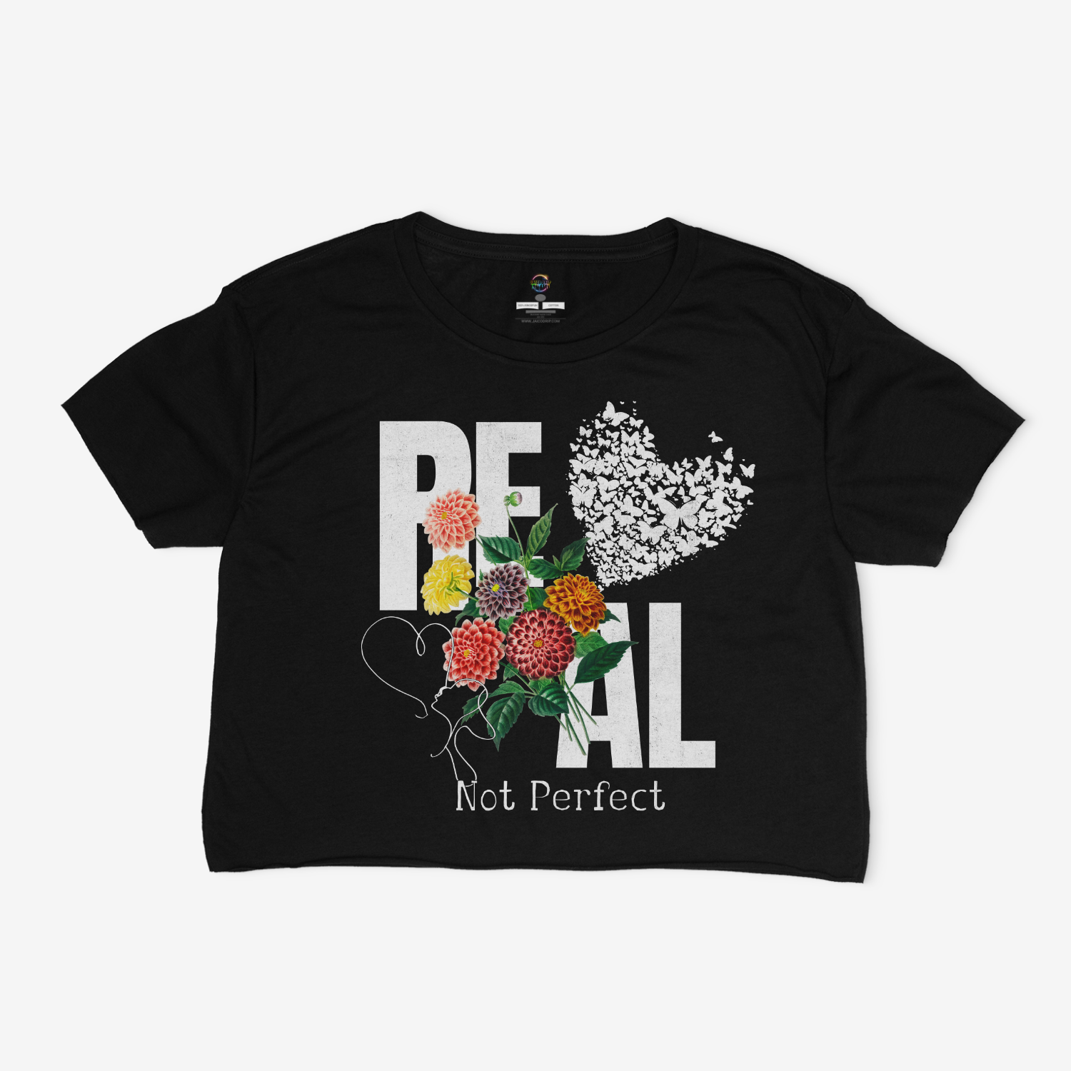 Real, Not Perfect Relaxed Fit Cropped Graphic T-shirt