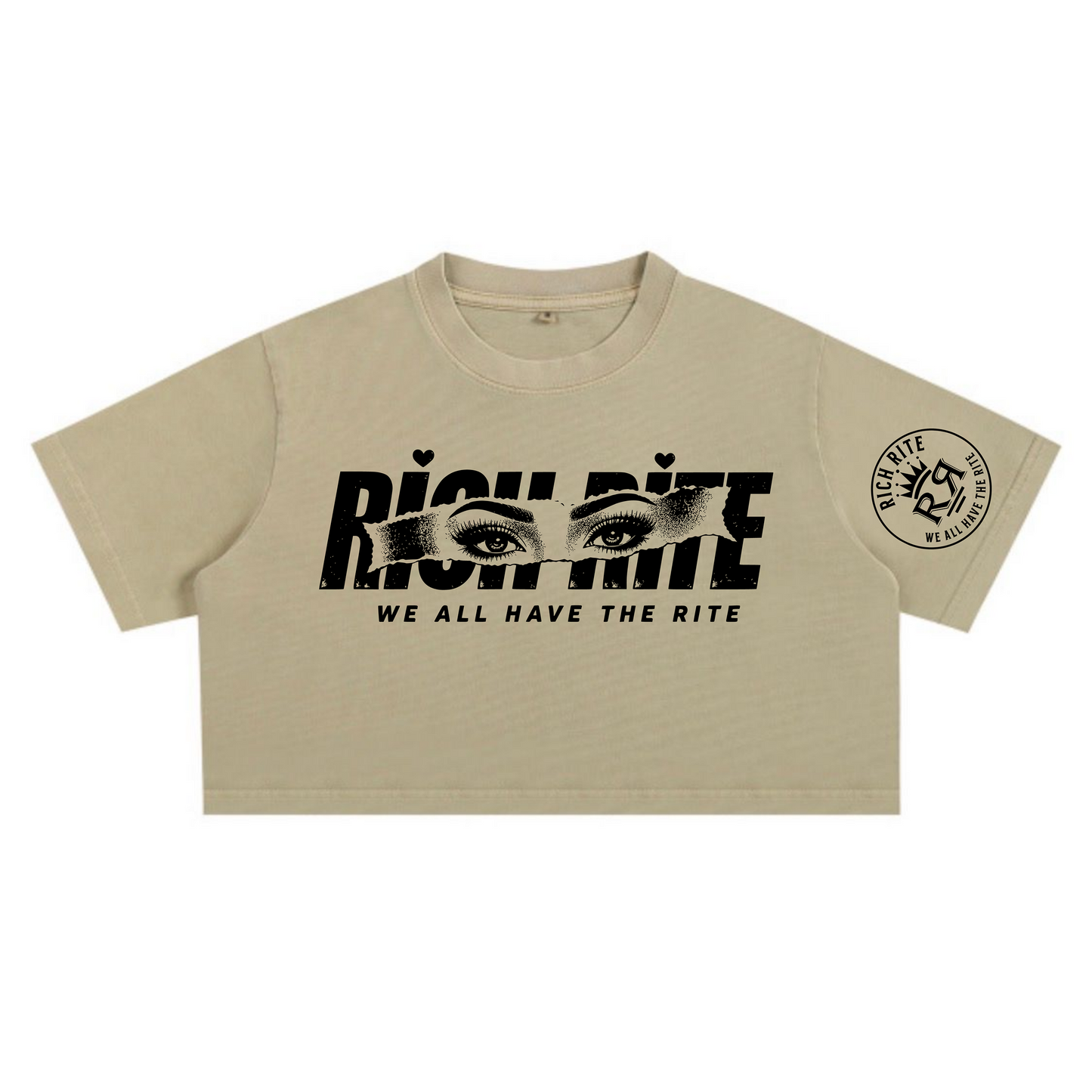 Snow Washed Rich Rite Crop Top ( runs small) *** PRE-ORDER. PLEASE ALLOW UP TO TWO WEEKS FOR DELIVERY FOR THIS ITEM***