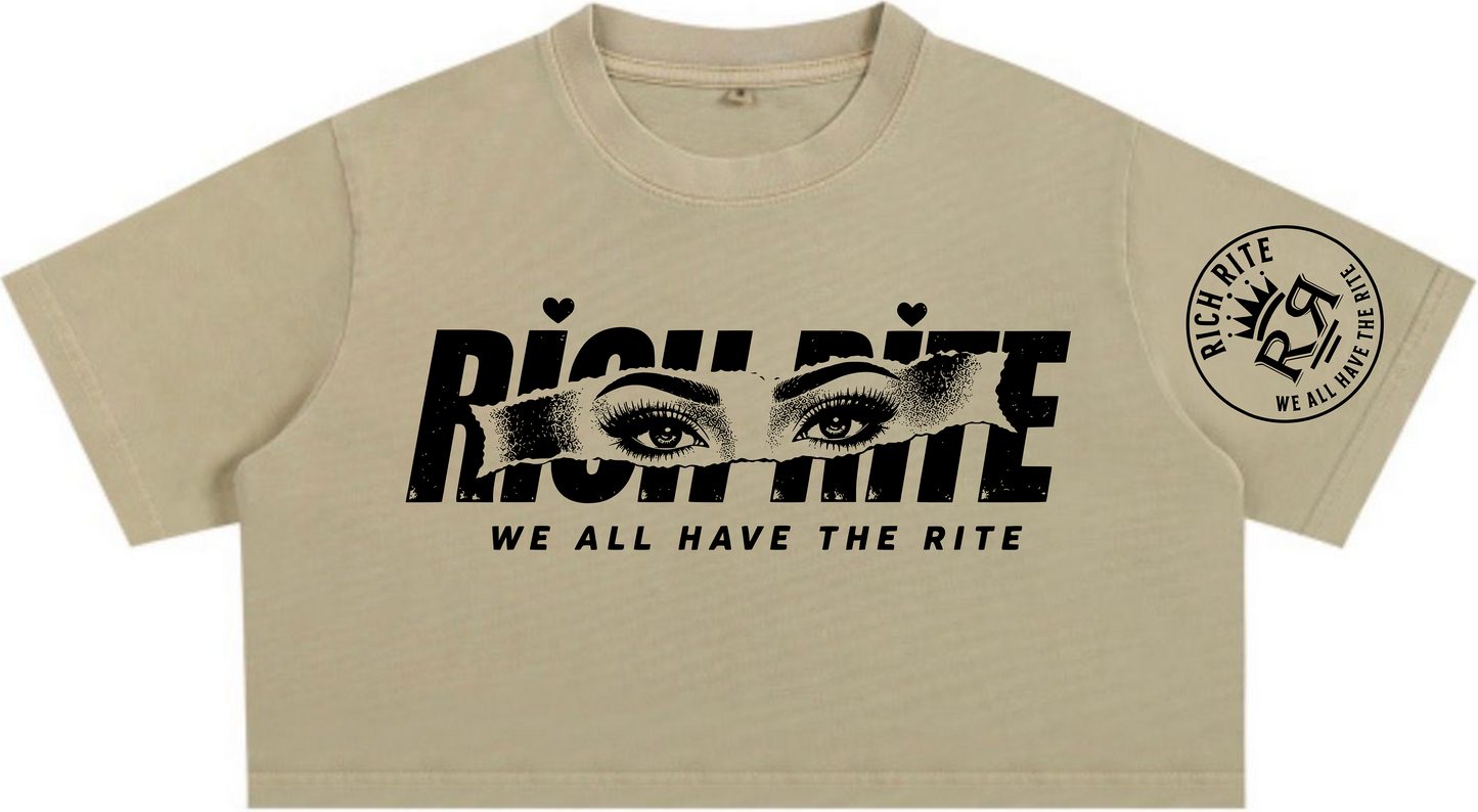 Snow Washed Rich Rite Crop Top ***PLEASE ALLOW UP TO TWO WEEKS FOR DELIVERY FOR THIS ITEM***