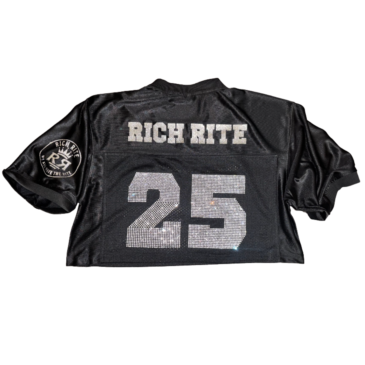 Rich Rite Rhinesetone/Glitter Cropped Jersey