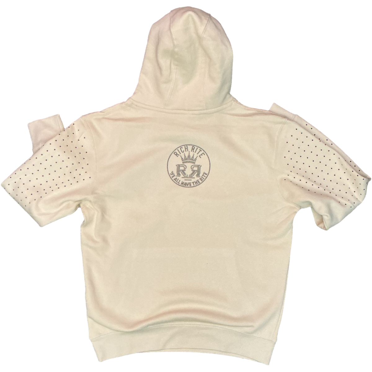 Rich Rite Black Rhinestone Unisex Hoodie