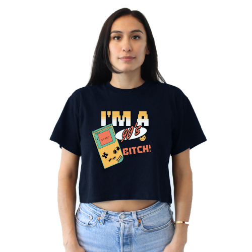 I'm A 90's Bitch Relaxed Fit Cropped T-Shirt