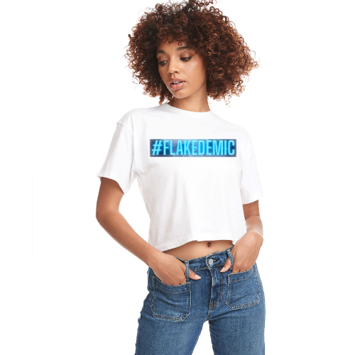 #FLAKEDEMIC Relaxed Fit Cropped Tee