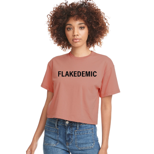 FLAKEDEMIC Relaxed Fit Cropped Tee