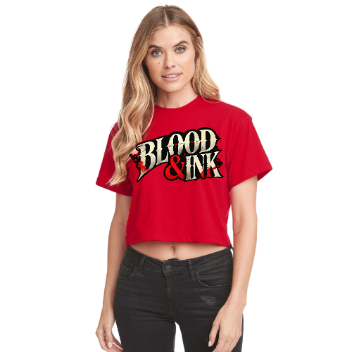 Blood and Ink Logo Crop Top