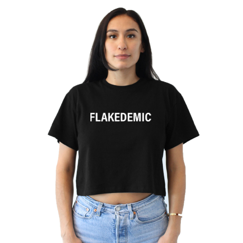 FLAKEDEMIC Relaxed Fit Cropped Tee