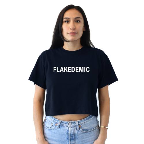 FLAKEDEMIC Relaxed Fit Cropped Tee