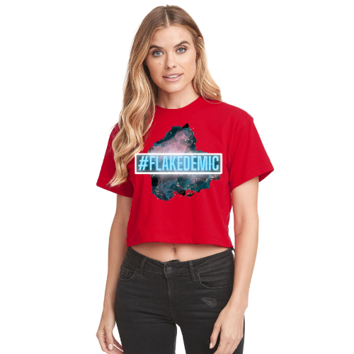 FLAKEDEMIC Relaxed Fit cropped Tee