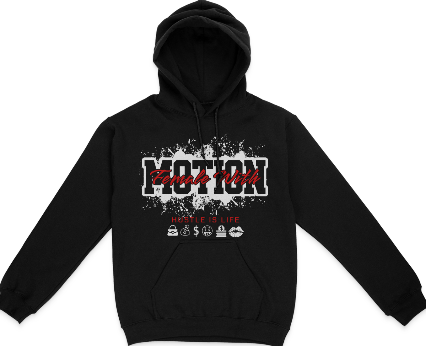 Female With Motion Graphic Unisex Hoodie