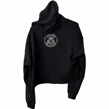 Rich Rite Rhinestone Cropped Hoodie
