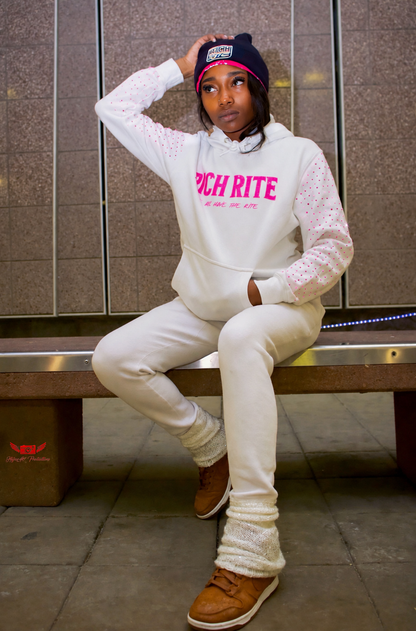Rich Rite Glitter Rhinestone Unisex Hoodie