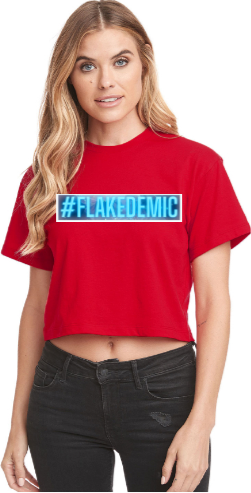 #FLAKEDEMIC Relaxed Fit Cropped Tee