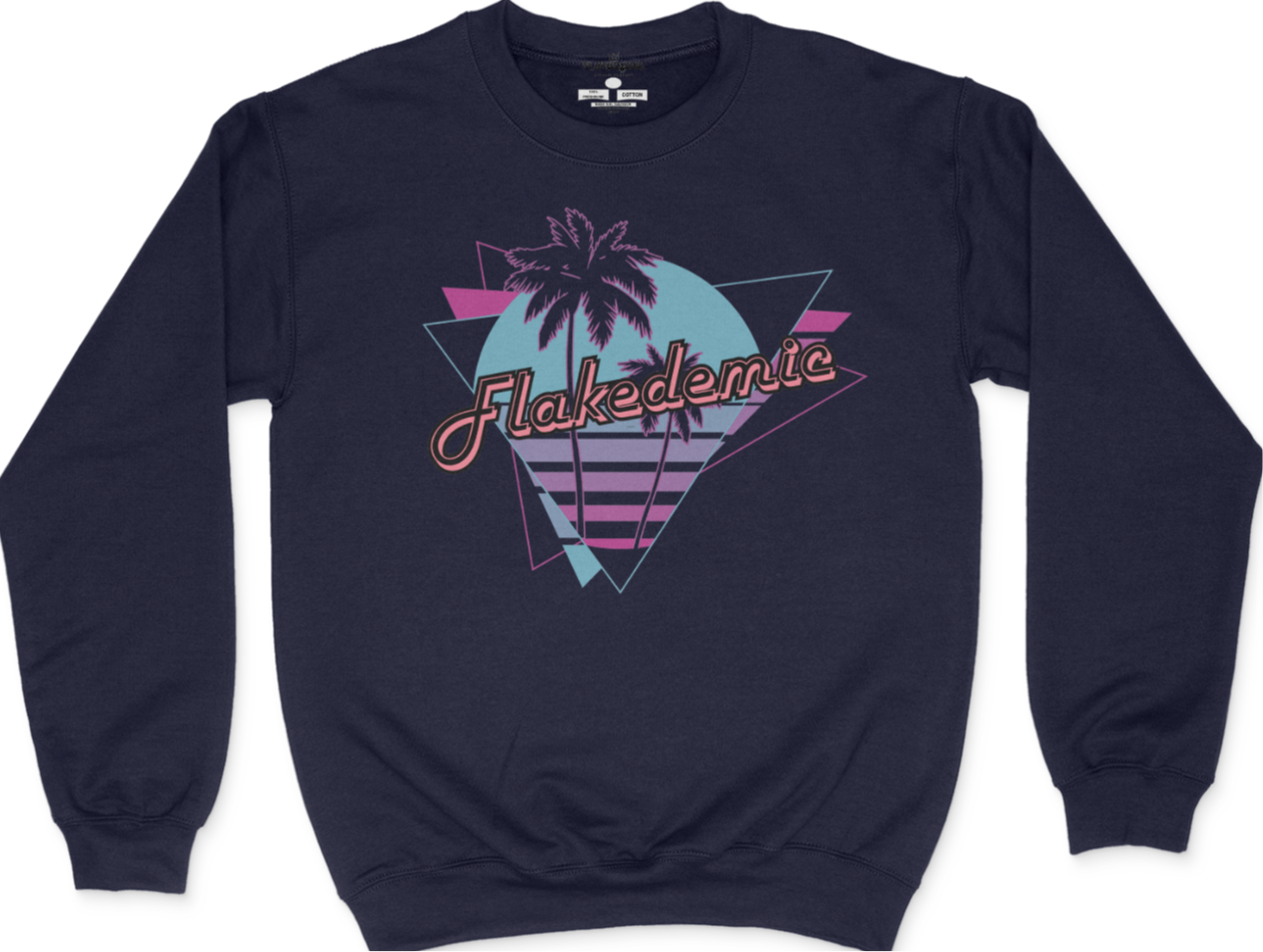 FLAKEDEMIC Retro Unisex Crewneck Sweatshirt