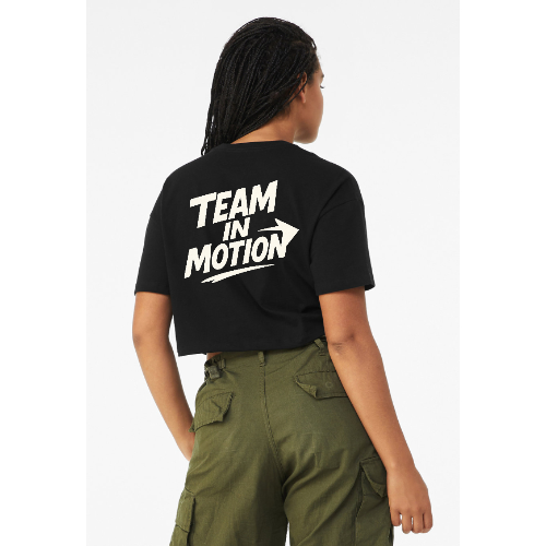 Team In Motion Front And Back Jersey Cropped T-Shirt