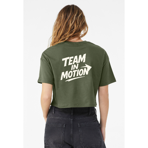 Team In Motion Front And Back Jersey Cropped T-Shirt
