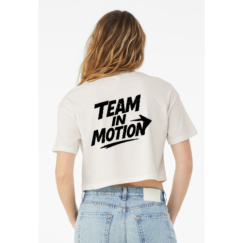 Team In Motion Front And Back Jersey Cropped T-Shirt