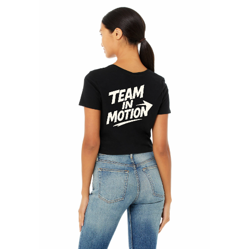 Team In Motion Front and Back Fitted Crop Top