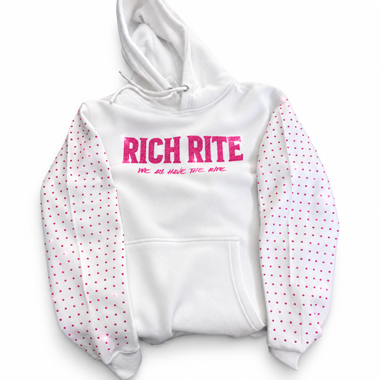 Rich Rite Glitter Rhinestone Unisex Hoodie