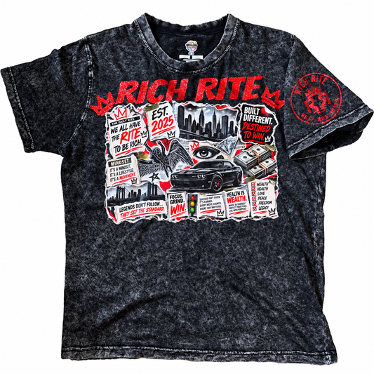 Rich Rite Acid Wash Unisex T-Shirt