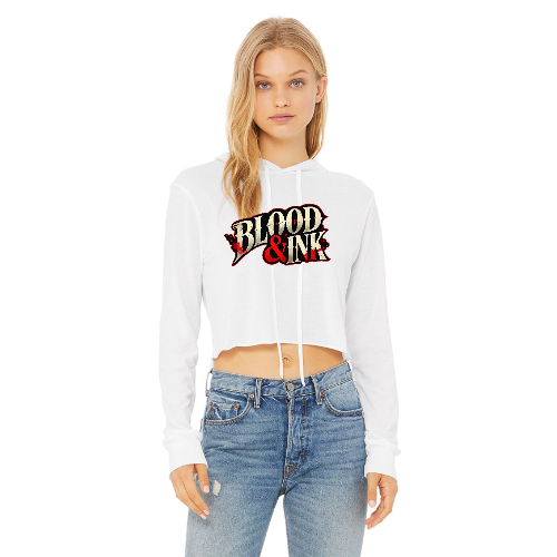 Blood and Ink Logo Crop Hoodie