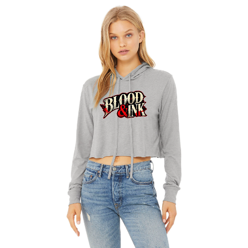 Blood and Ink Logo Crop Hoodie