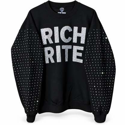 Rich Rite Glitter Rhinestone Unisex Sweatshirt