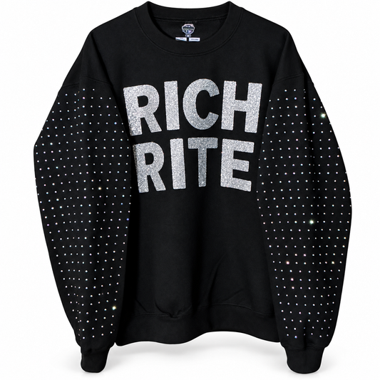 Rich Rite Glitter Rhinestone Unisex Sweatshirt