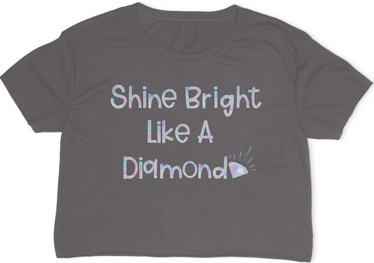 Shine Bright Like A Diamond Relaxed Fit Cropped T-Shirt