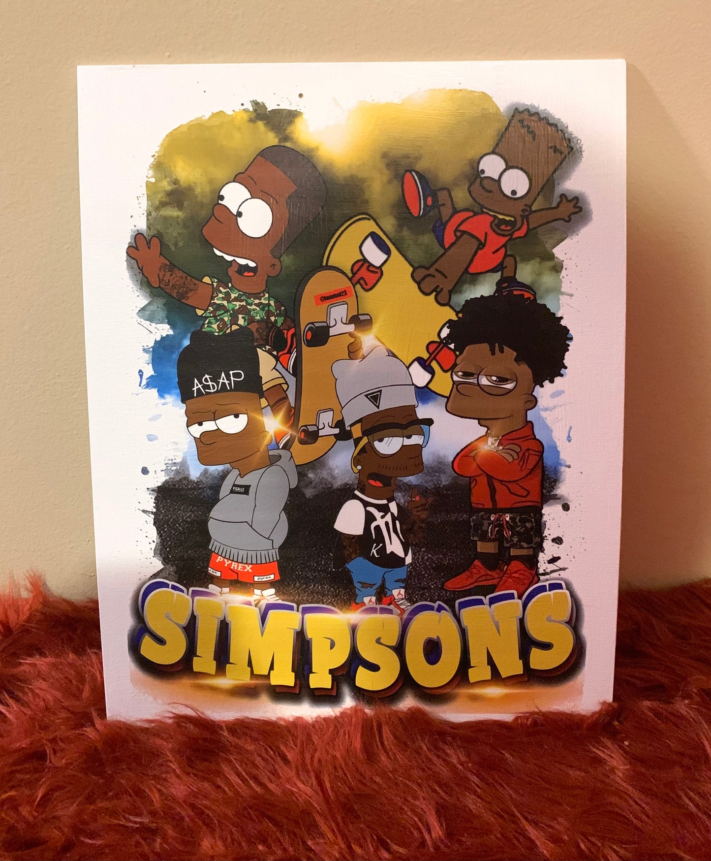 Simpsons 14x18 Flat Panel Canvas