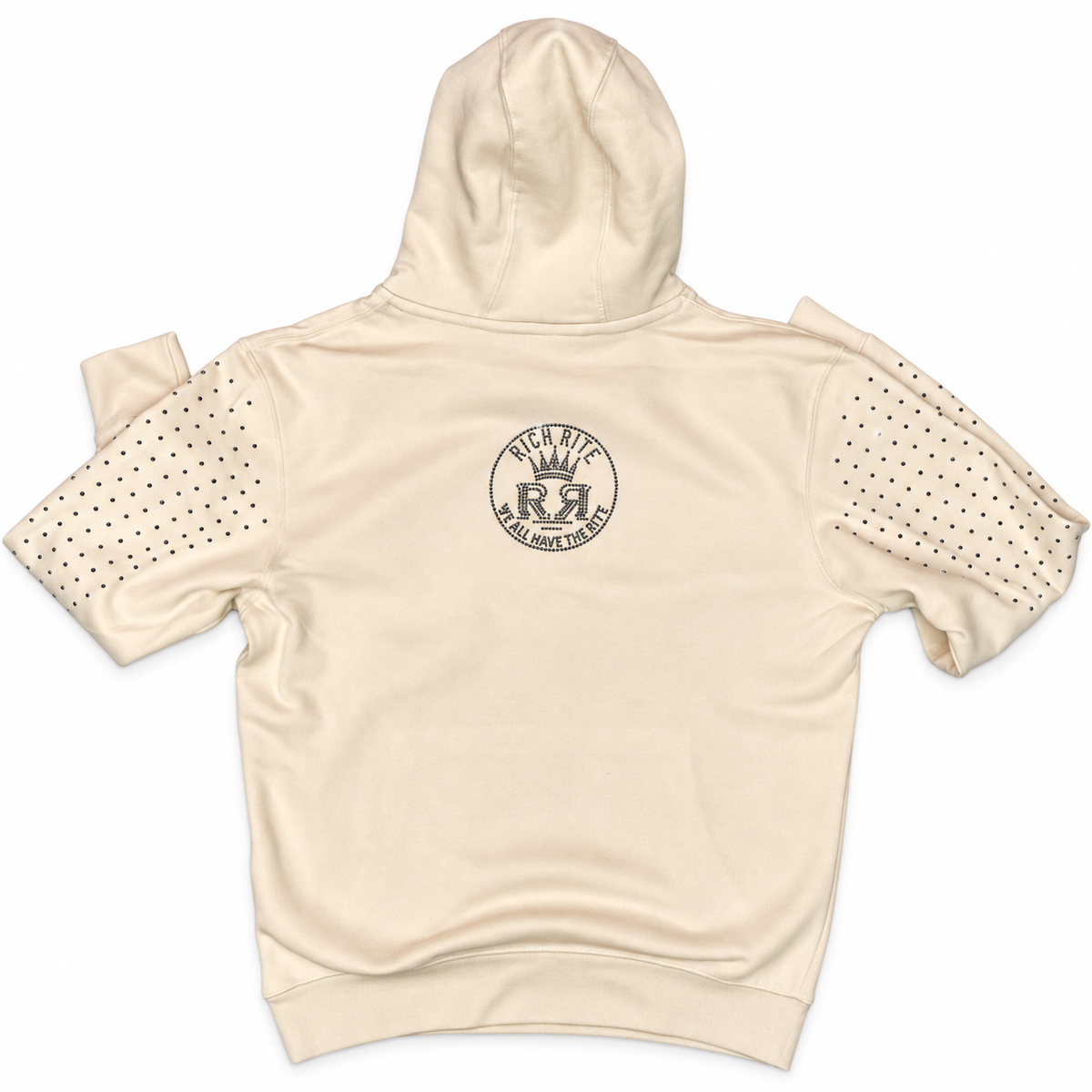 Rich Rite Black Rhinestone Unisex Hoodie