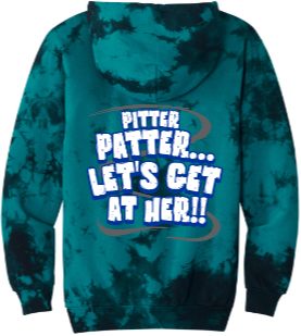 Pitter Patter Let's Get At Her Joe The Bull Guy Tie-Dye Unisex Hoodie