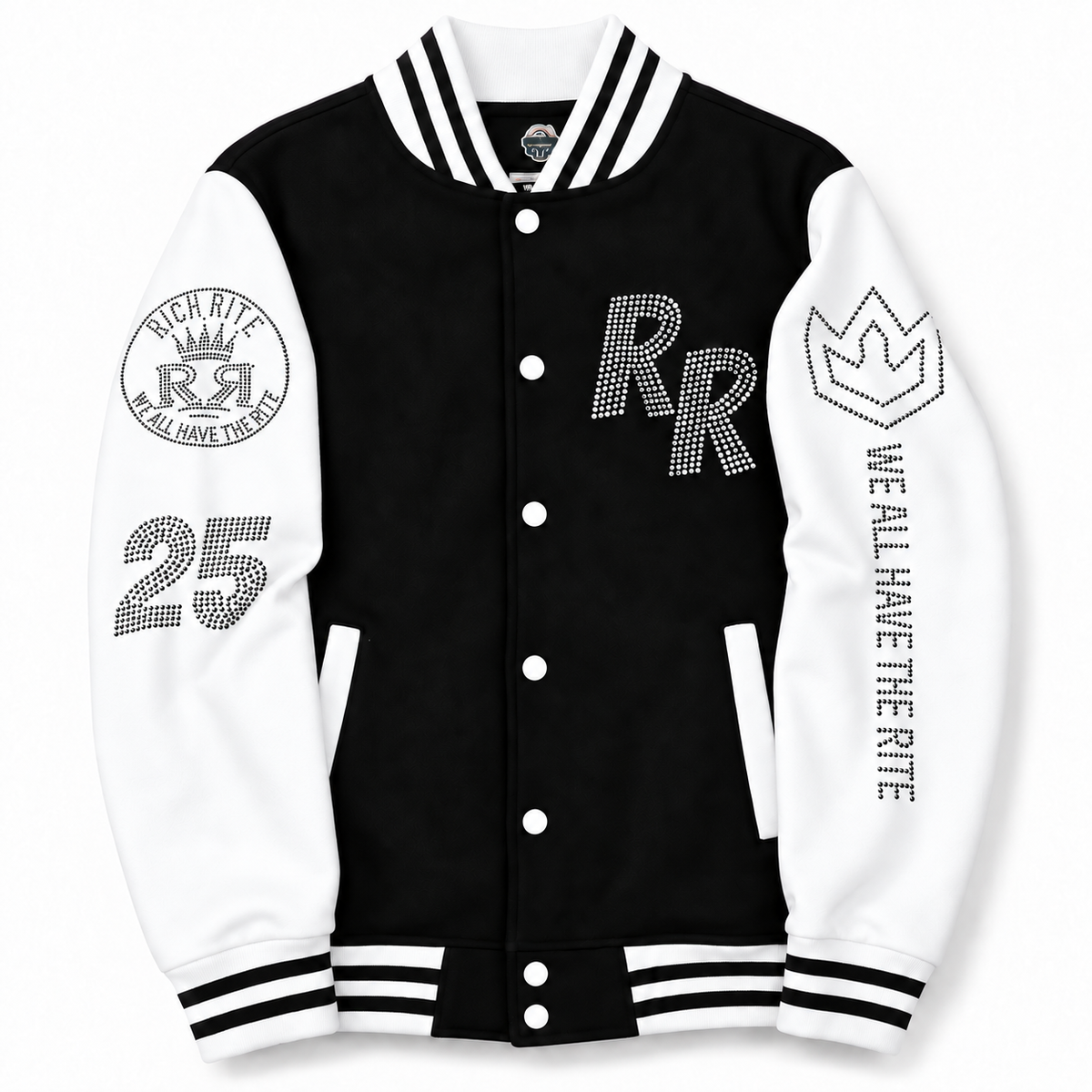 Rich Rite Rhinestone Varsity Jacket