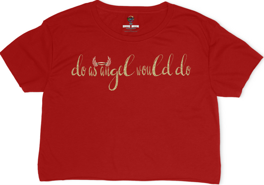 Do As Angel Would Do Relaxed Fit Cropped T-Shirt