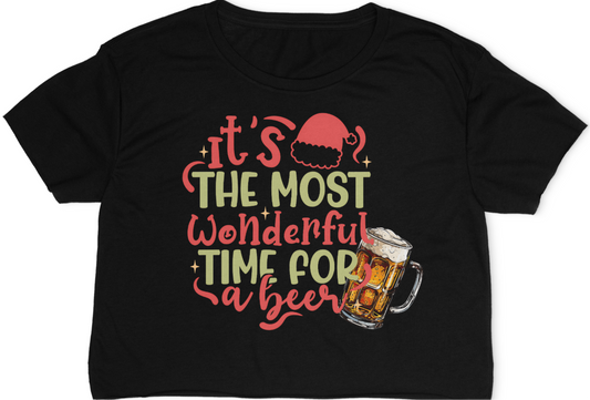 It's The Most Wonderful Time For A Beer Cropped T-Shirt