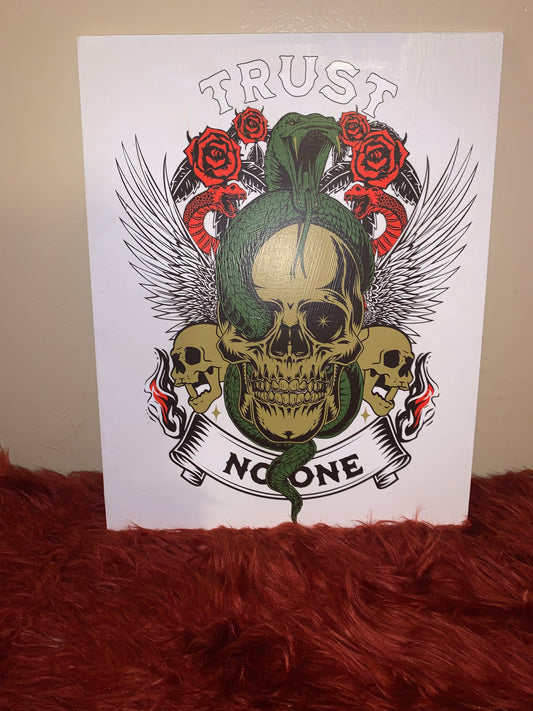 Trust No One 14x18 Flat Panel Canvas