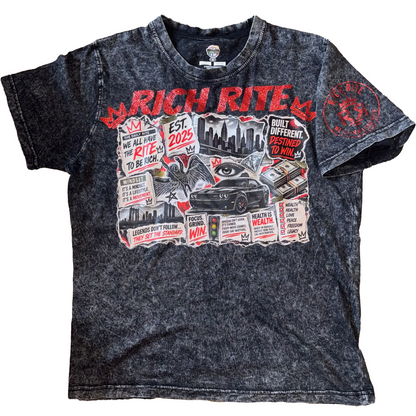 Rich Rite Acid Wash Unisex T-Shirt