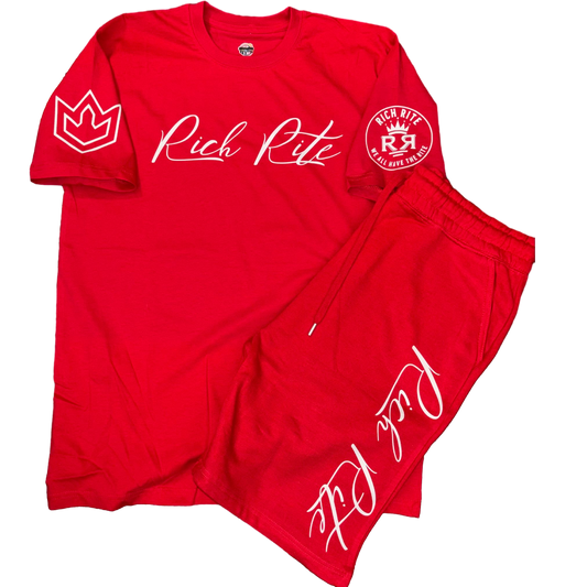 Rich Rite Script Unisex Short Set