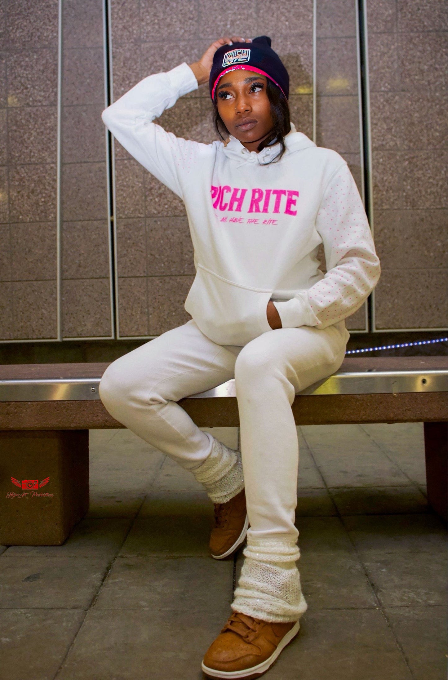 Rich Rite Glitter Rhinestone Unisex Hoodie