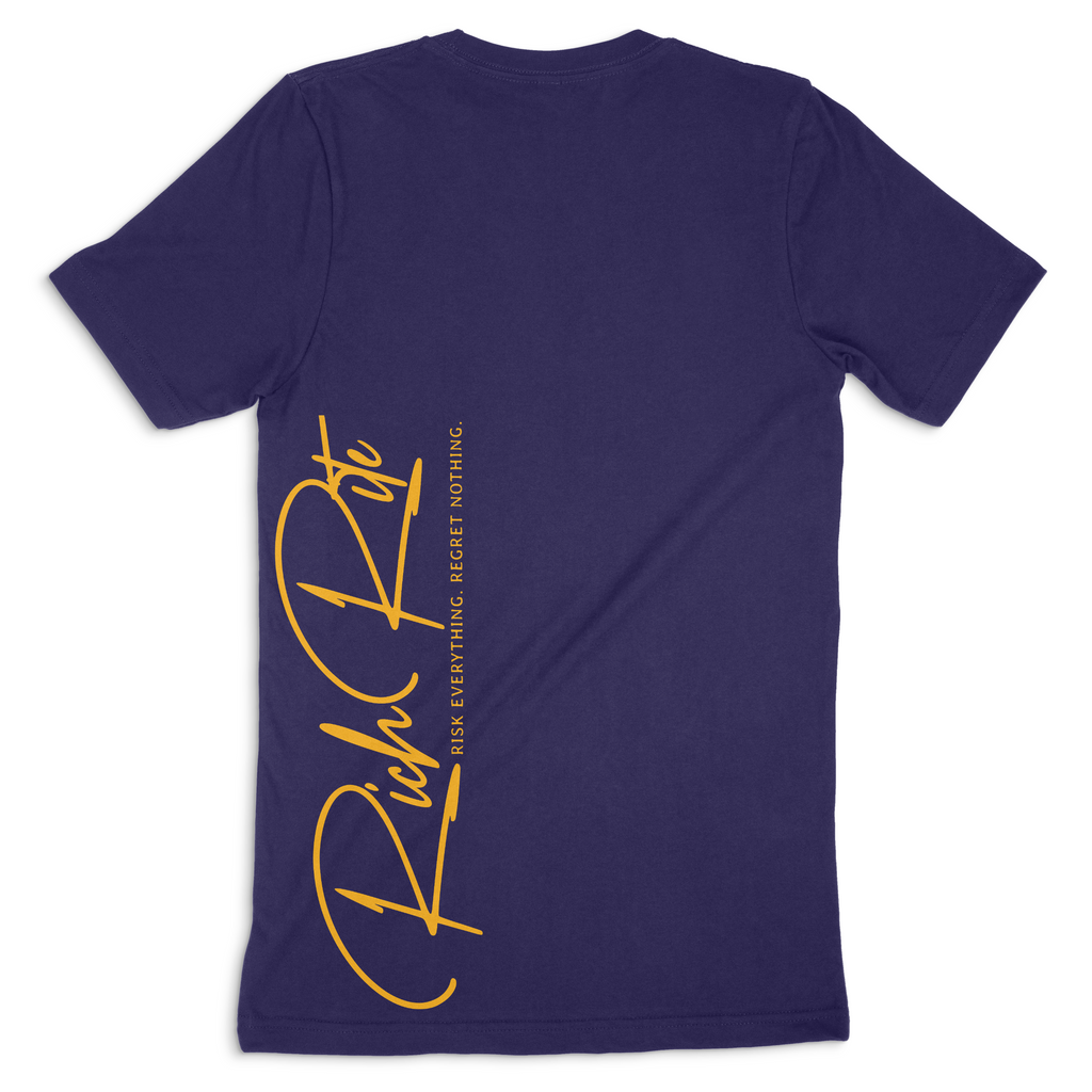 Rich Rite Risk Everything, Regret Nothing Double Sided Unisex T-shirt