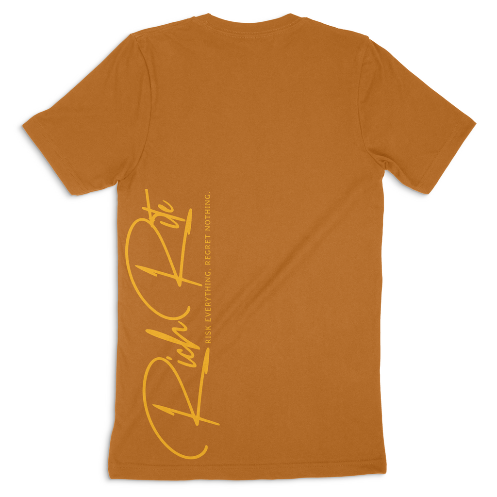 Rich Rite Risk Everything, Regret Nothing Double Sided Unisex T-shirt