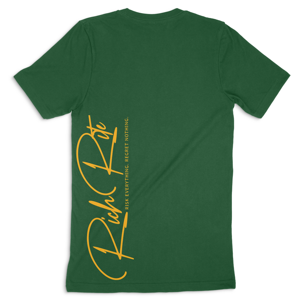 Rich Rite Risk Everything, Regret Nothing Double Sided Unisex T-shirt