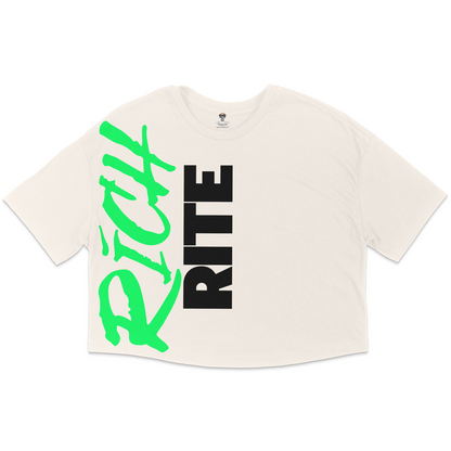 Rich Rite Front and Back Logo Jersey Crop Top