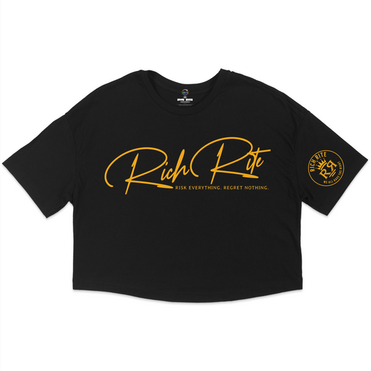 Rich Rite Gold jersey Cropped T-shirt