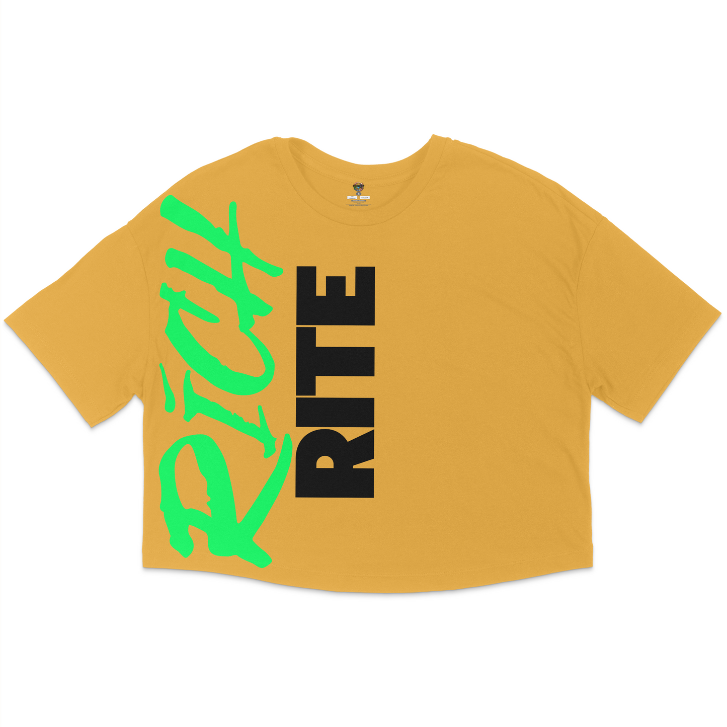 Rich Rite Front and Back Logo Jersey Crop Top