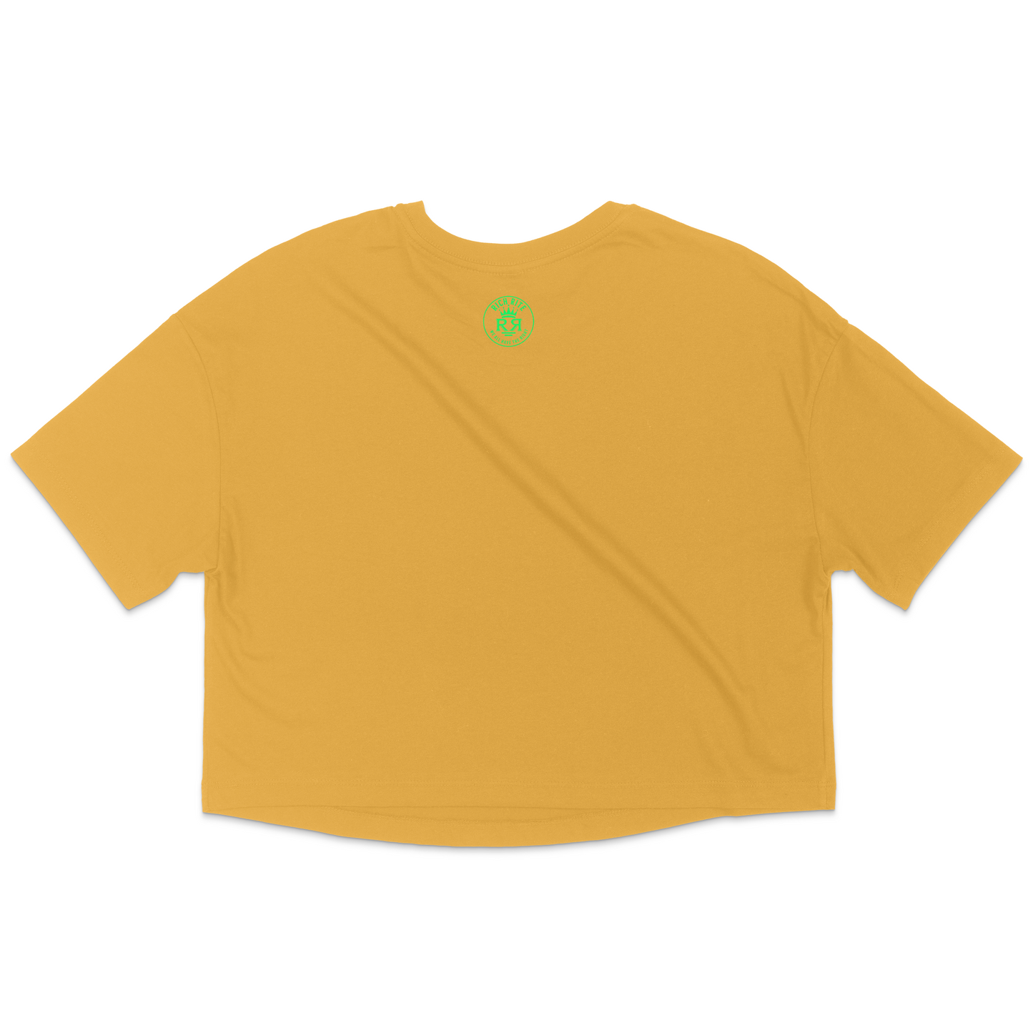 Rich Rite Front and Back Logo Jersey Crop Top